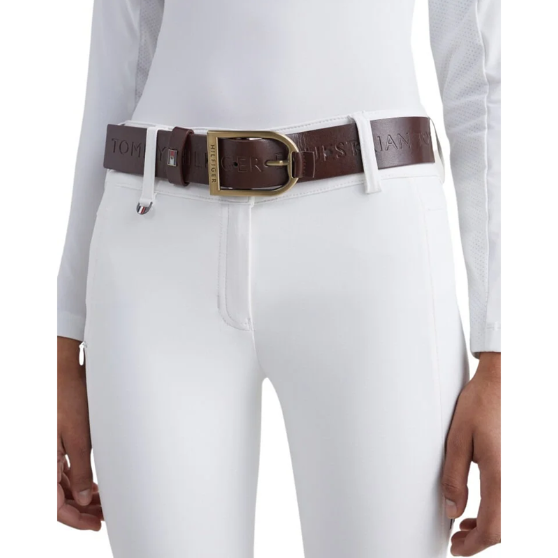 Tommy Hilfiger Women's Stirrup Buckle Belt -  Brown-1